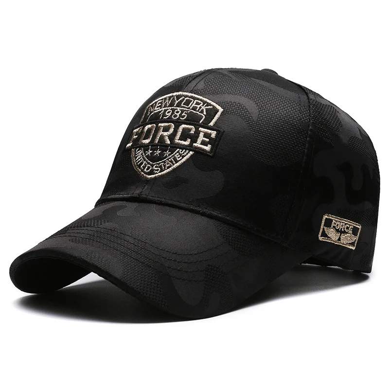 Premium Embroidered Hard Top Baseball Cap with Gold Thread Logo
