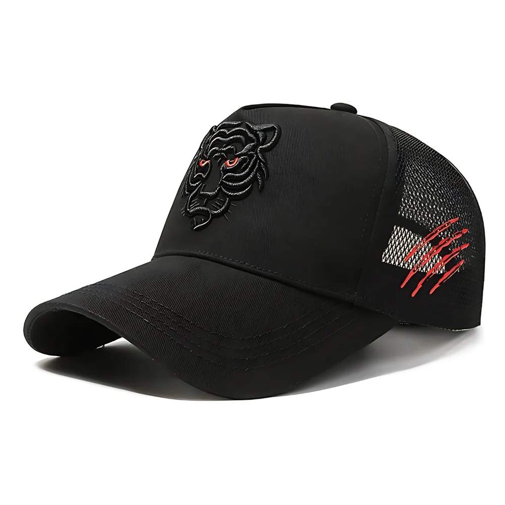 Tiger head embroidery high quality, light summer cap